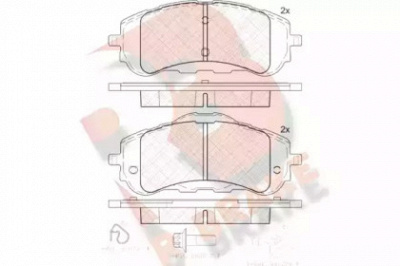 R BRAKE rb2160 -  Комплект тормозных колодок, дисковый тормоз
